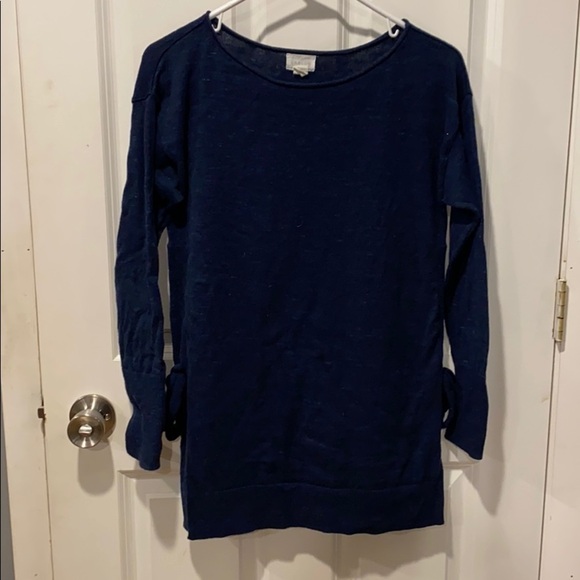 Nordstrom Oversized Merino Wool Side Tie Tunic Sweater - Picture 3 of 11